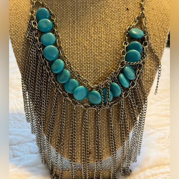 Coral blue necklace - Picture 2 of 4